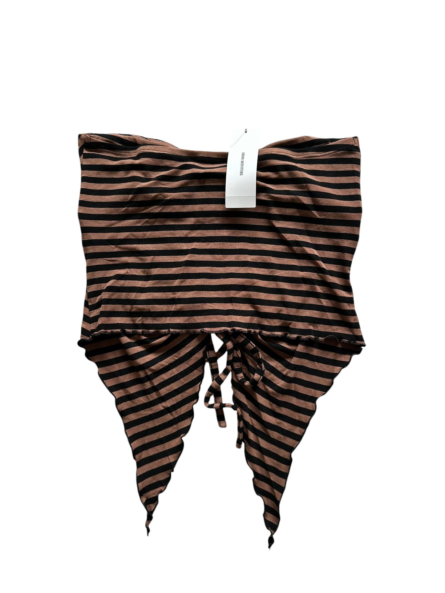 Striped Bandeau Top - Urban Outfitters Off Shoulder Drawstring Crop Shirt Size M