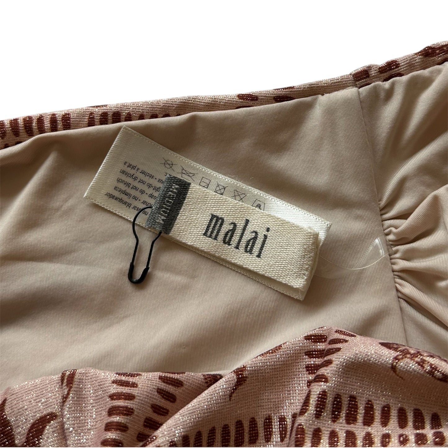 Malai x Anthropologie Tropical Bronze Nude Pink Bikini Top - Size M