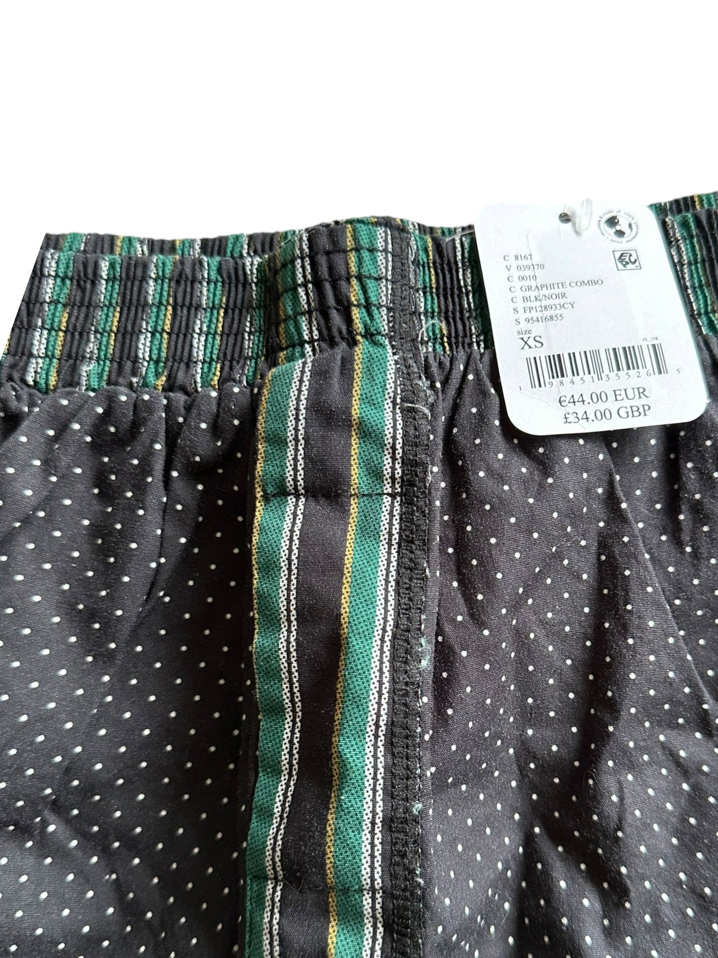 Black & White Polka Dot Free People Boxer Style Shorts - Size XS