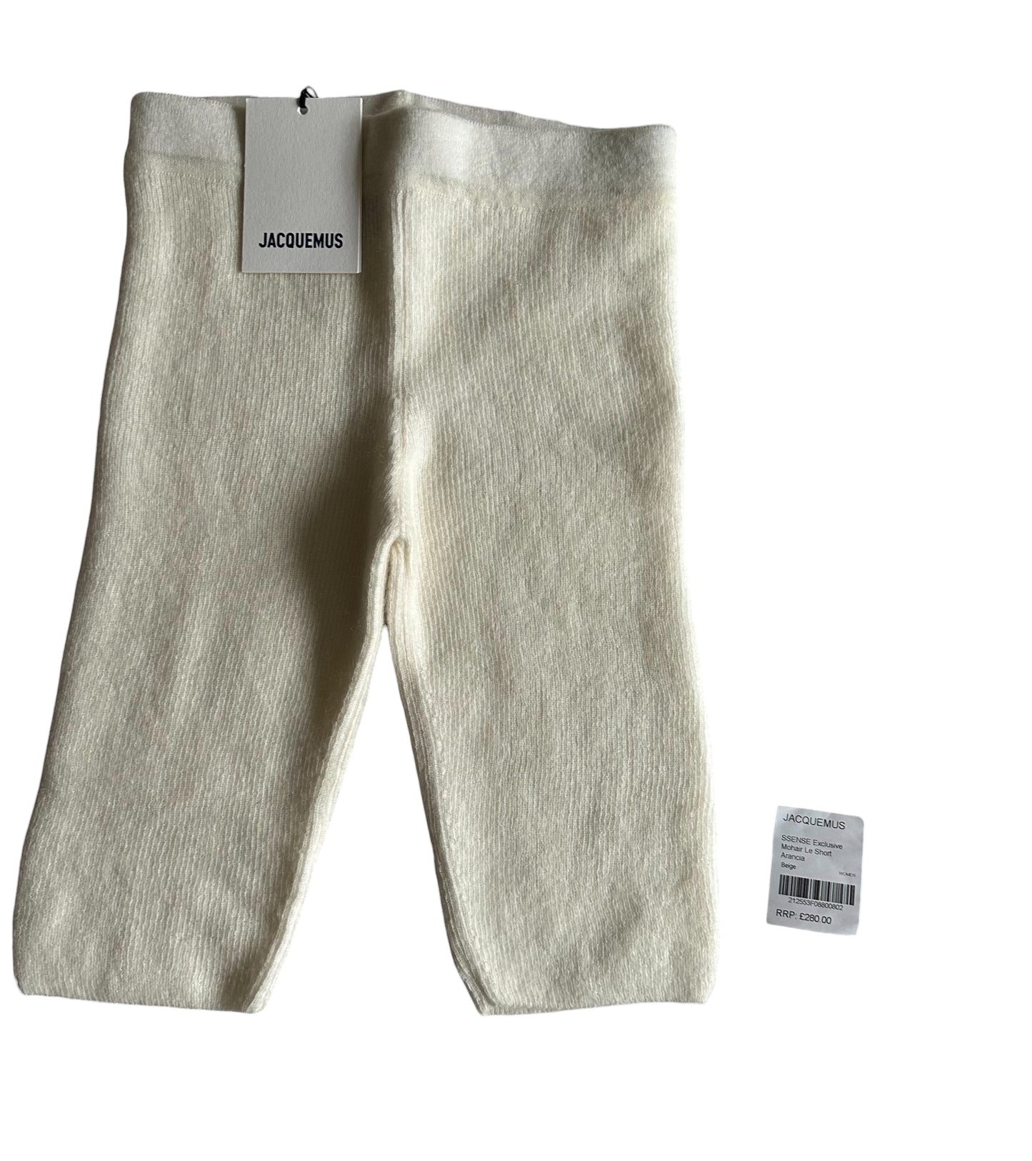 Jacquemus Ssense Exclusive Mohair Le Short Arancia - Beige / Cream - Size 34 - RRP 280