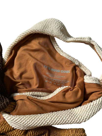 Free people It's Now Cool The Vee Crimp One Piece Swimsuit - Size S Brown