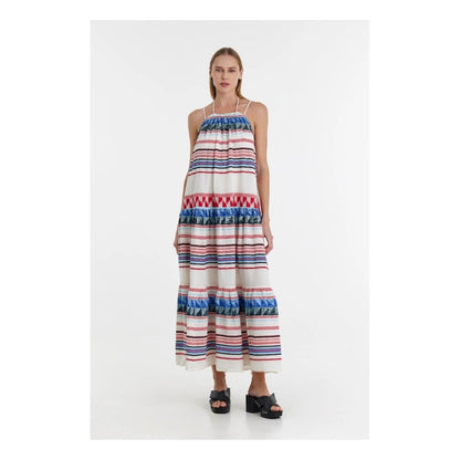 Devotion Twins Oriana dress White Red Blue - Size M