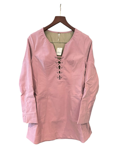 Free People Bradley Suede Mini Dress - Soft Pink - Size S RRP 158