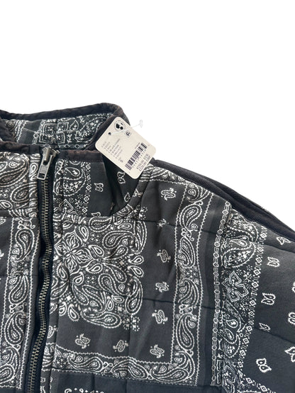 Free People Dolman Paisley Printed Jacket - Black White - Size S - RRP 228