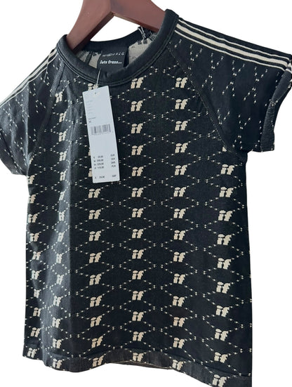 Urban Outfitters Black Nude Monogram iets frans.. Baby Tee - Size XS