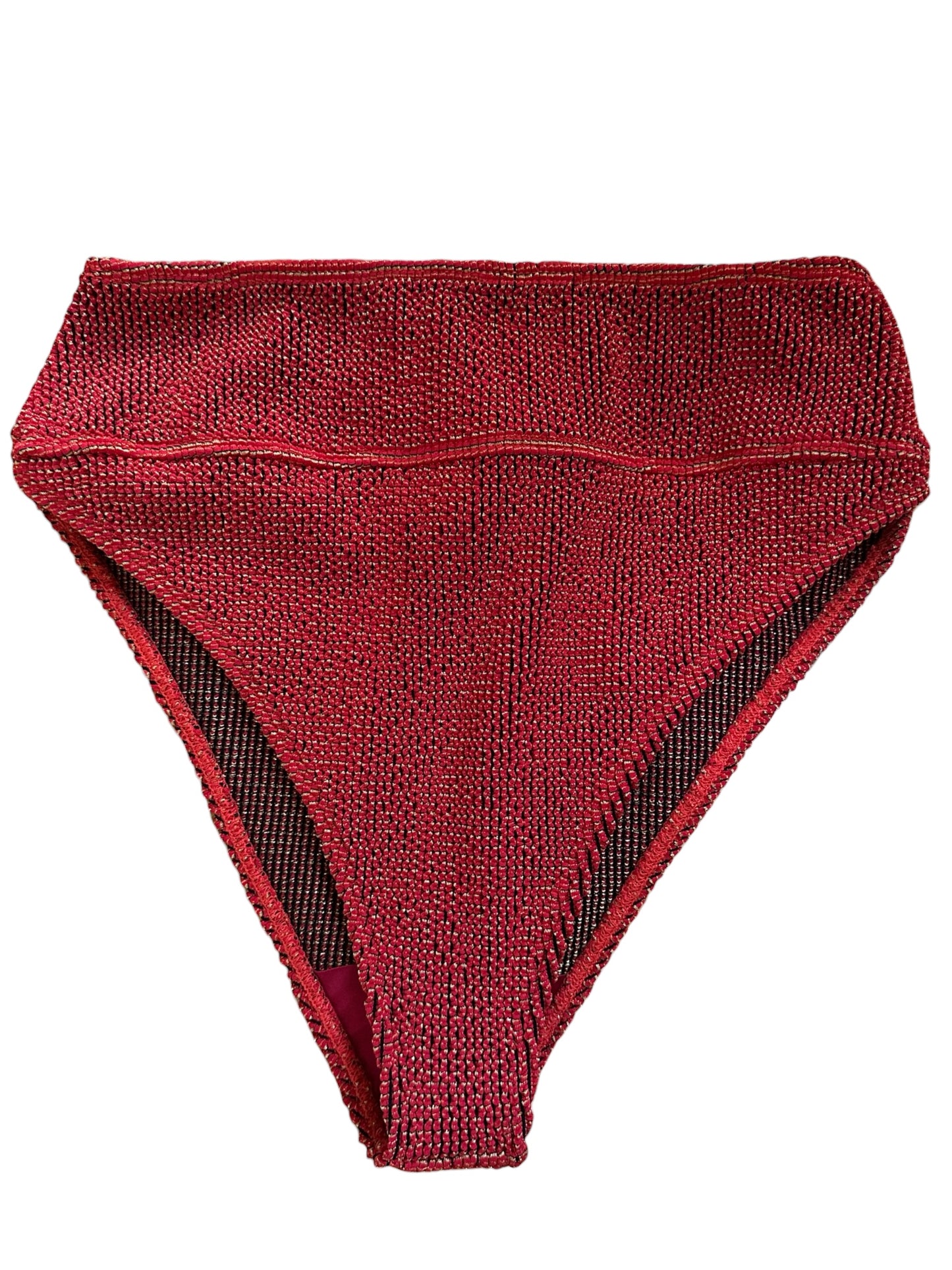 Free People Beach Riot Ritzy Highway High-Waisted Bikini Bottom Poppy Red Size S