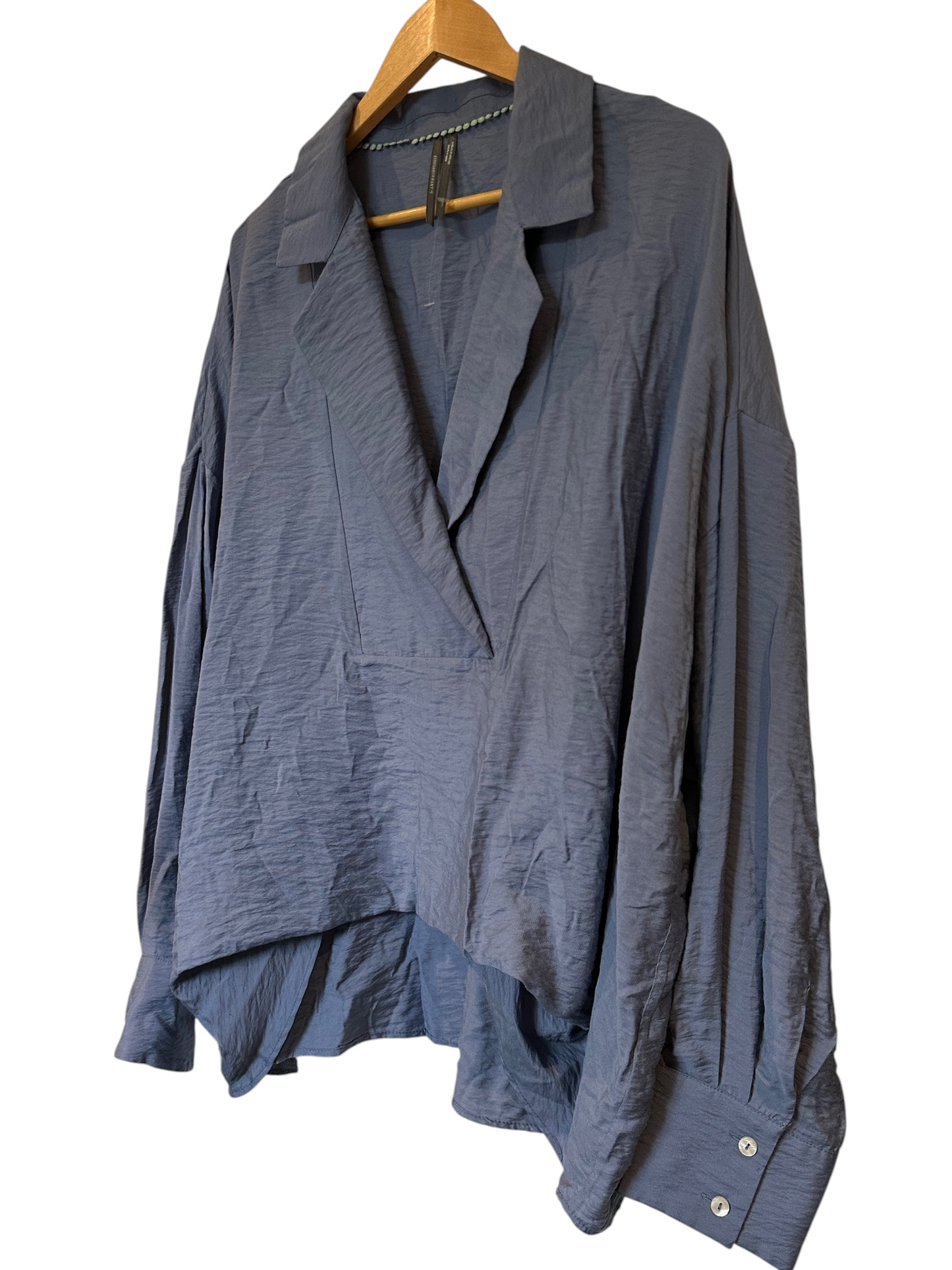 Anthropologie The Dylon Long-Sleeve Wide-Placket Top Blouse - Size XL