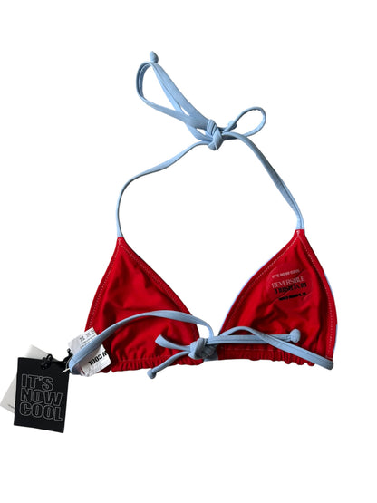 Free People It’s Now Cool The Revo Reversible Tri Bikini Top Blue Red Size S