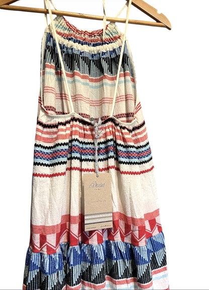 Devotion Twins Oriana dress White Red Blue - Size M