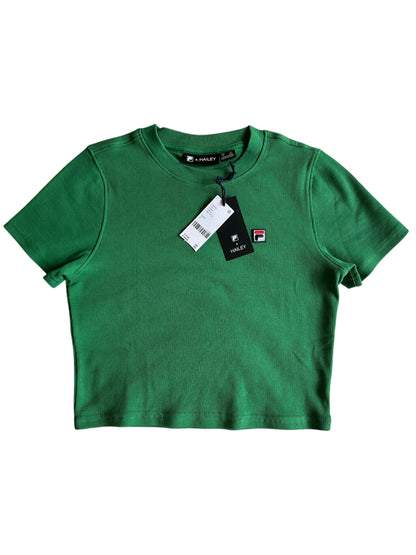 Green Urban Outfitters Fila x Hailey Bieber Crop Top - Size L