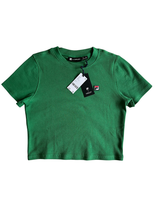 Green Urban Outfitters Fila x Hailey Bieber Crop Top - Size L