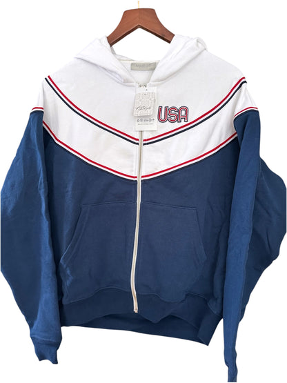 Free People American Track Zip Up Hoodie Size S / Ragabond Studio / Small Batch