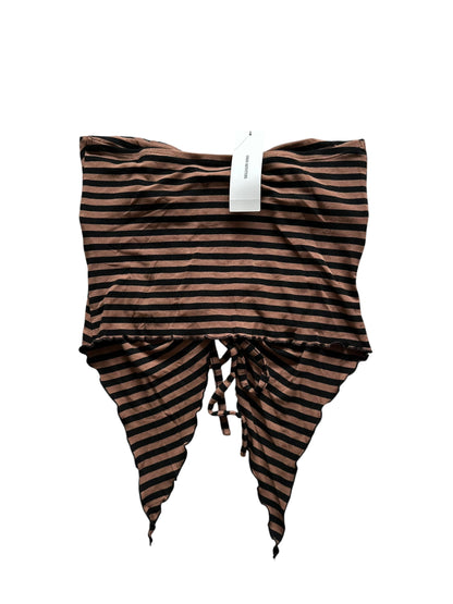 Striped Bandeau Top - Urban Outfitters Off Shoulder Drawstring Crop Shirt Size M