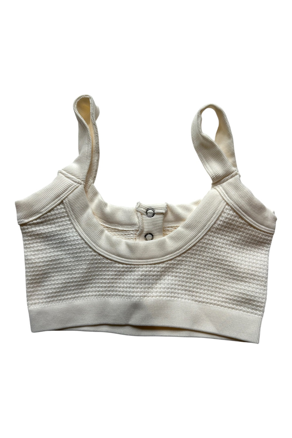 Urban Outfitters Out from under Cream Super Cute Tripp Waffle Henley Bralette - Size XXS/XS