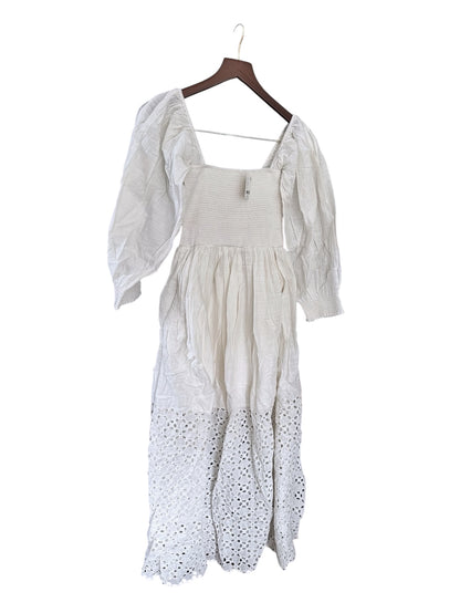 Free People Summer Perfect Storm Sleeve Midi Dress Ivory Size XS