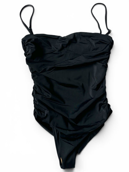 Free People The Belle Anna Black The Ruched Maillot One-Piece Swimsuit - Size M