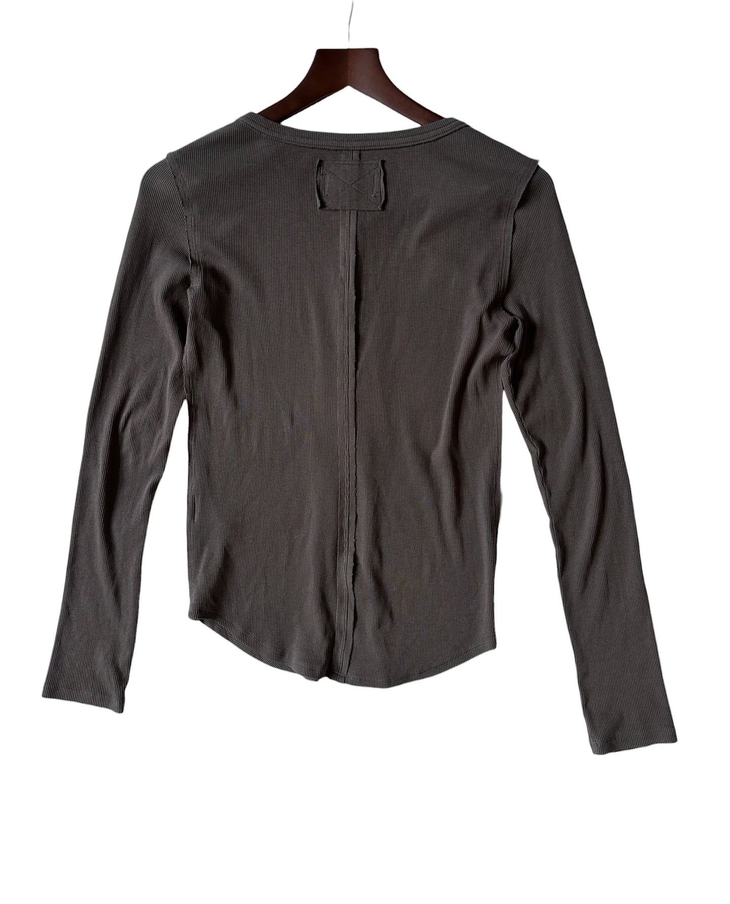 Free People We The Free Jamie Henley Brown Long Sleeved Button Up TShirt - Size S