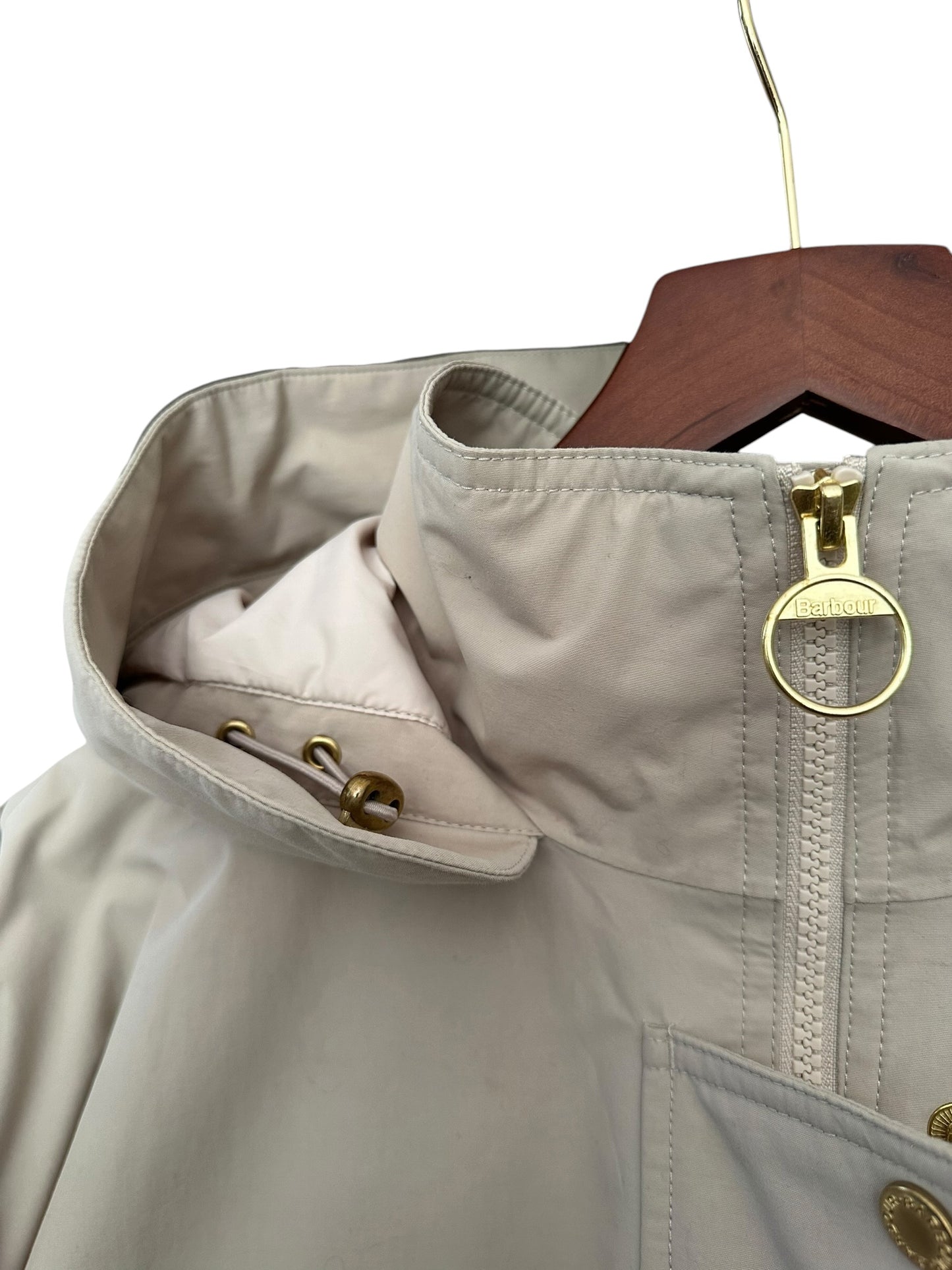 Barbour Marnie Waterproof Jacket - Light Sand/Blanc/Light Sand - Size 14