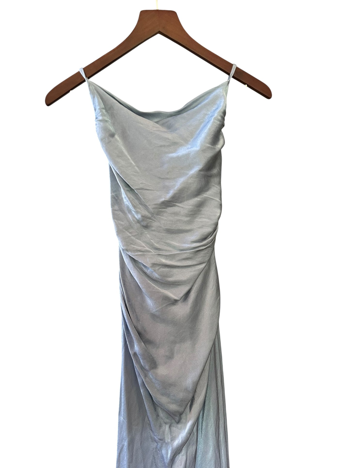 Shona Joy Revolve La Lune Lace Back Maxi Dress in Powder Blue Gown / Bridesmaids dress EU 36 UK 8