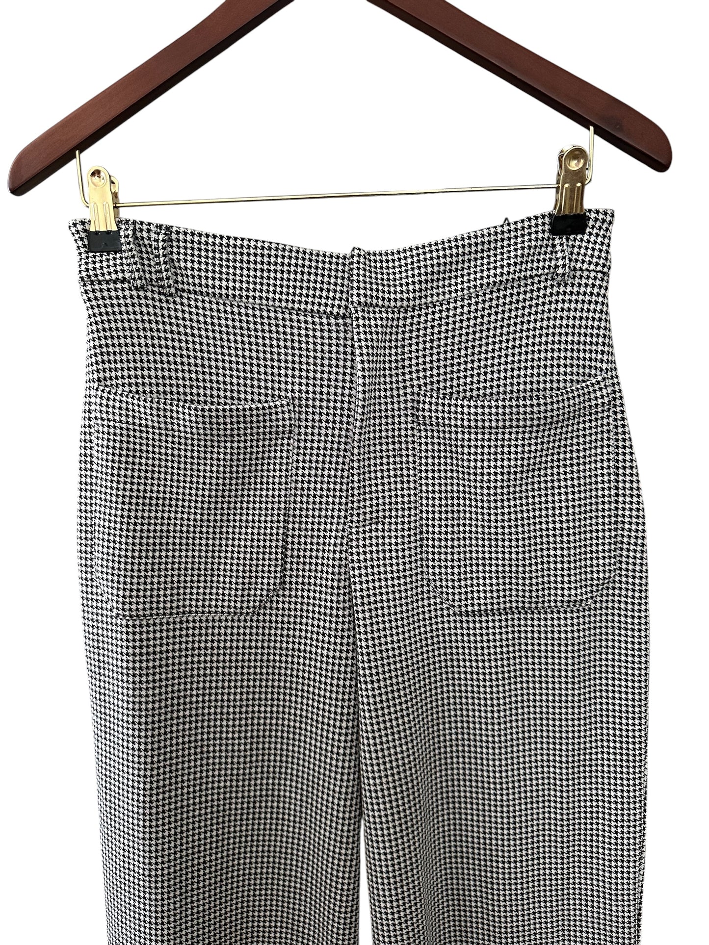Anthropologie Maeve Black White Jude Houndstooth Print Trousers - UK 10