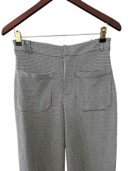 Anthropologie Maeve Black White Jude Houndstooth Print Trousers - UK 10
