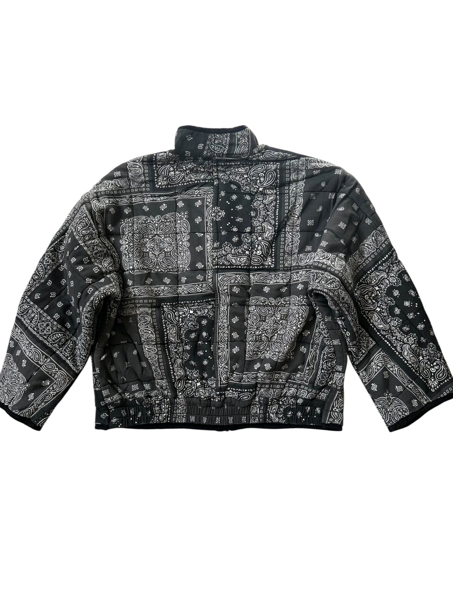 Free People Dolman Paisley Printed Jacket - Black White - Size S - RRP 228