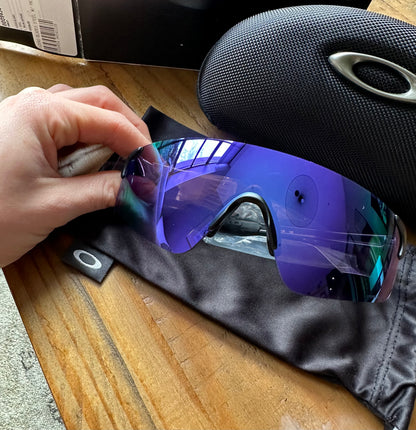 Oakley EVZero Blades Prizm Sapphire Lenses, Steel Frame One Size fits all