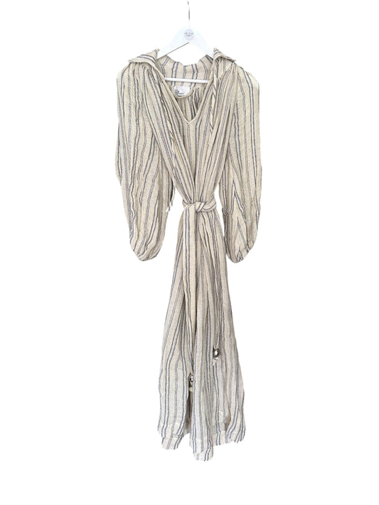 Lisa Marie Fernandez the poet dress in natural & navy striped chios gauze Size 1