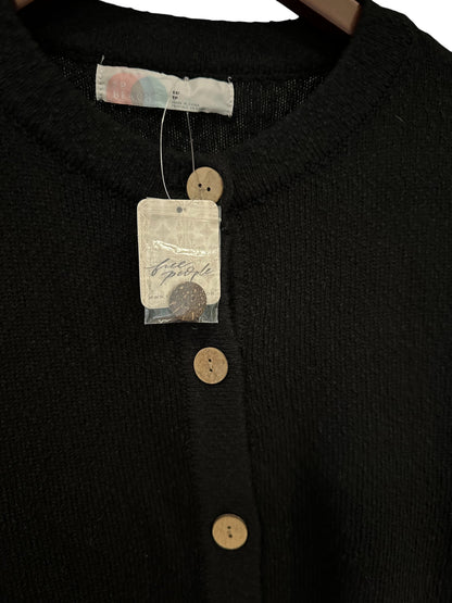 Free People Black Button Down Cardigan - Size XS/S