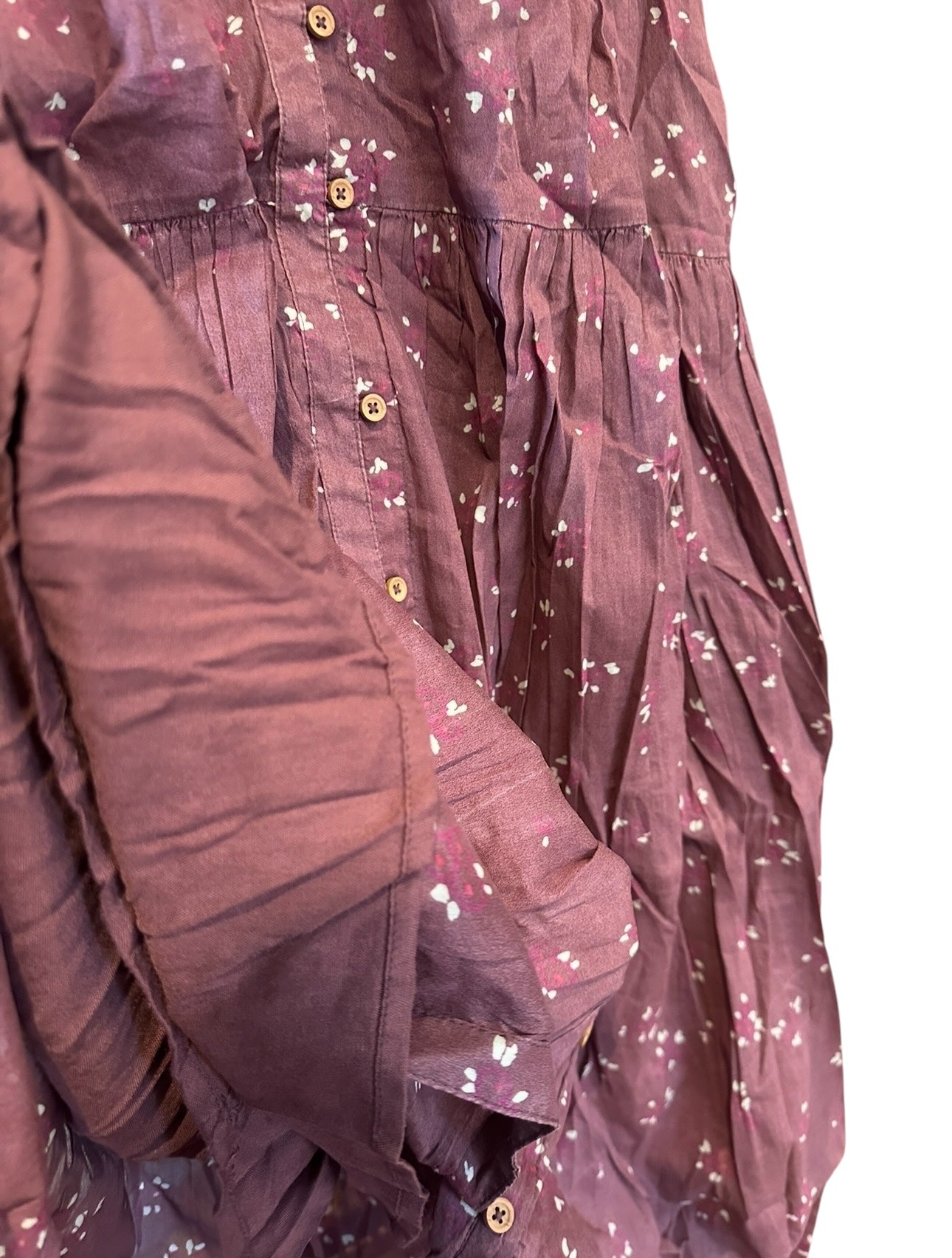 Free People Bella Mae Midi Dress - Brown - Size S - RRP 140