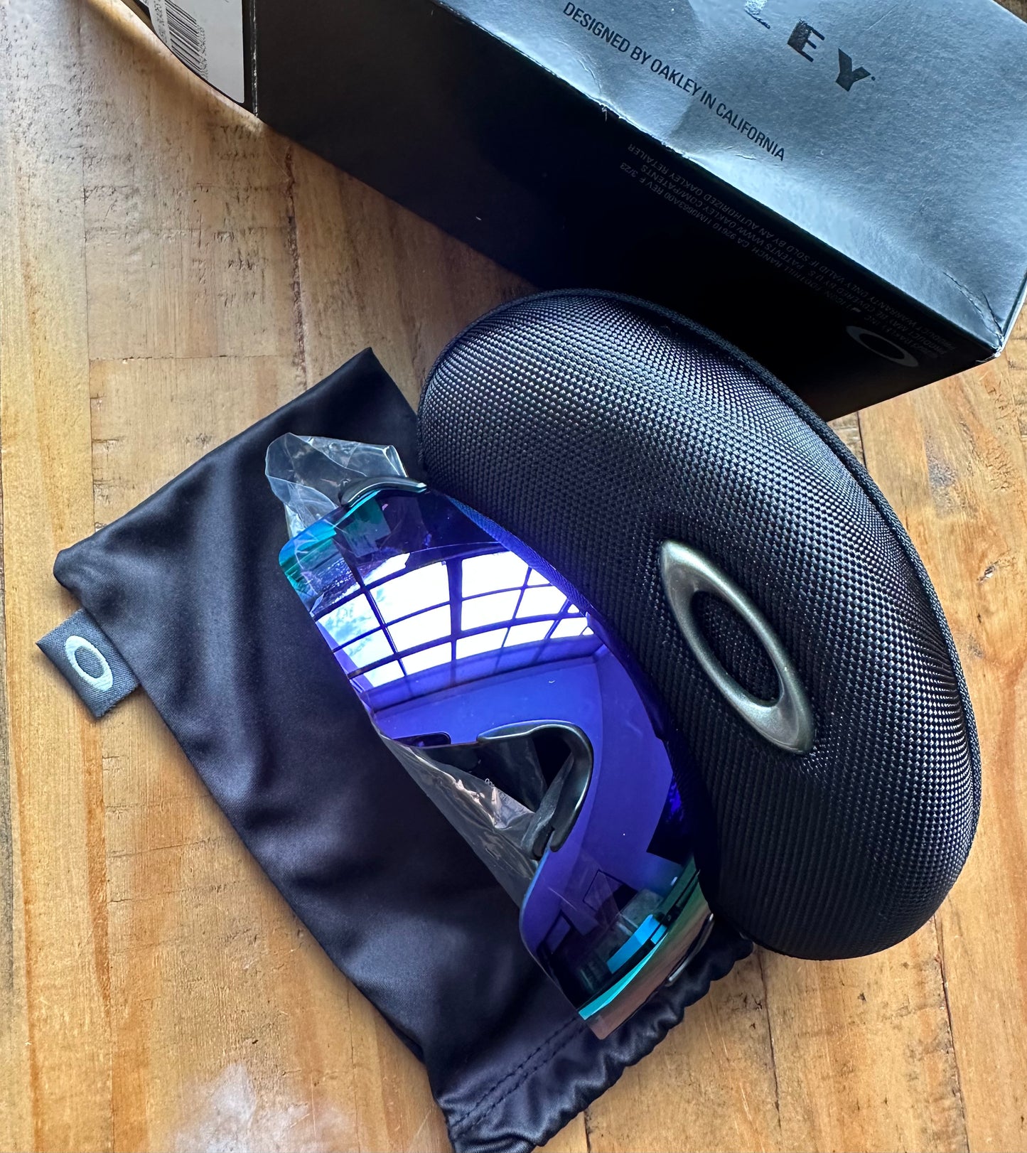 Oakley EVZero Blades Prizm Sapphire Lenses, Steel Frame One Size fits all