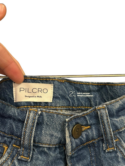 Anthropologie Pilcro Micro Mini Denim Shorts W23 UK4 - Medium Blue Denim