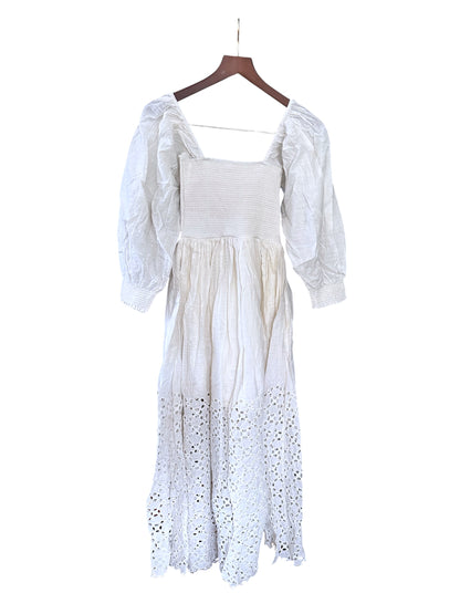 Free People Summer Perfect Storm Sleeve Midi Dress Ivory Size XS