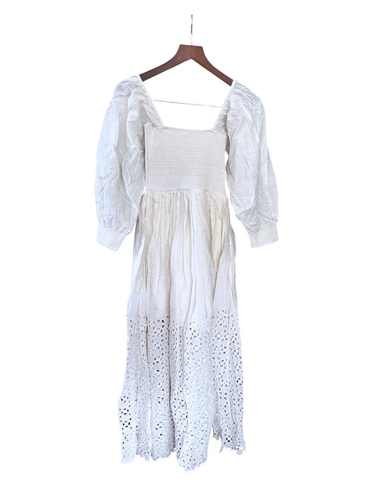 Free People Summer Perfect Storm Sleeve Midi Dress Ivory Size XS
