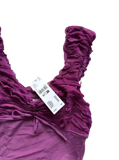 Urban Outfitters Kimchi Blue Dalliah Mesh Blouse Purple / Pink Size XL - UK 8/10