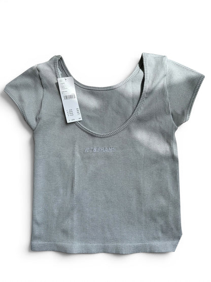 Urban Outfitters iets frans.. Scoop Neck Seamless Grey Top - Size L