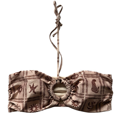 Malai x Anthropologie Tropical Bronze Nude Pink Bikini Top - Size M