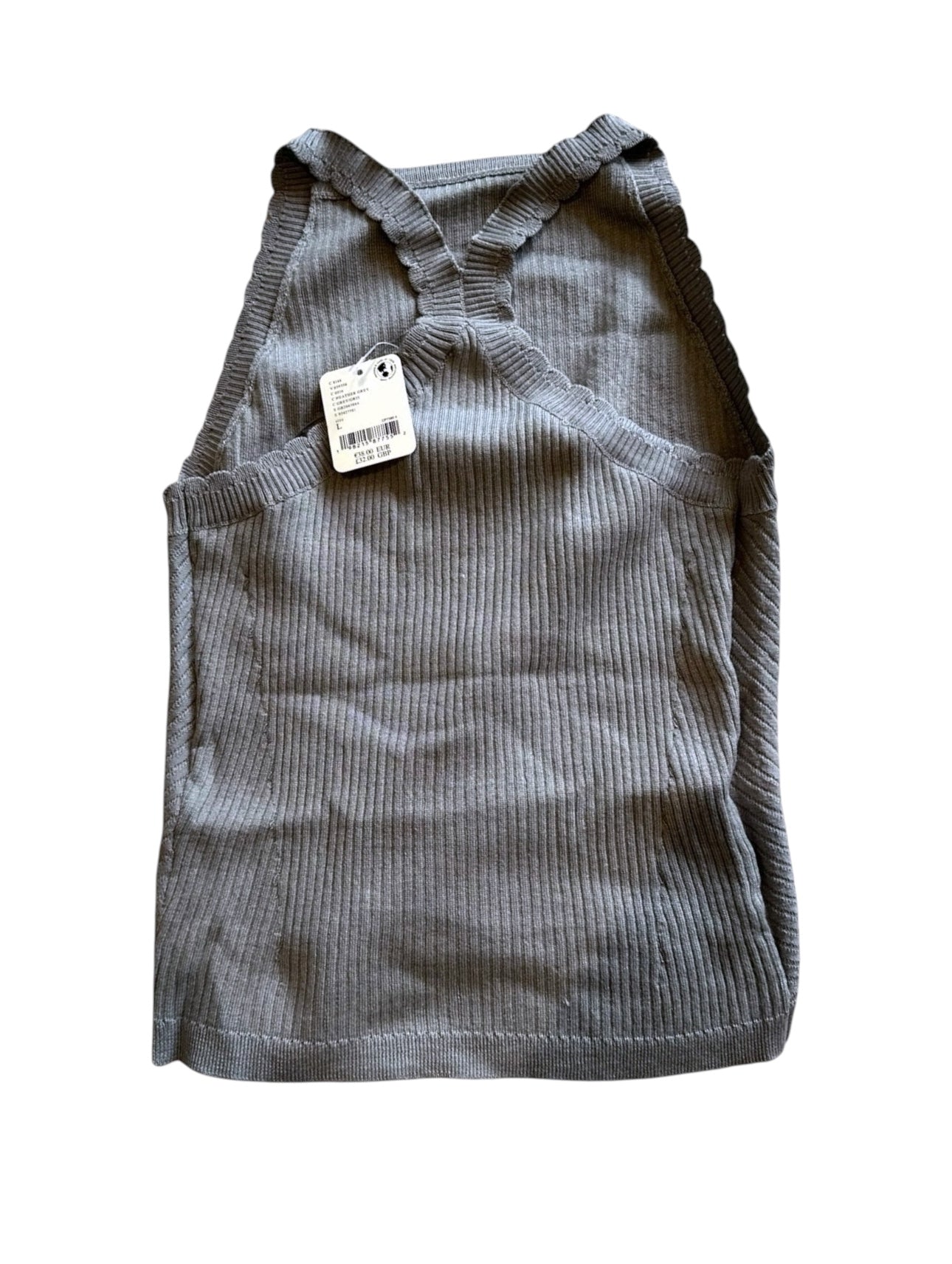 Free People Ready For It Cami Top Grey - Size L - RRP 32