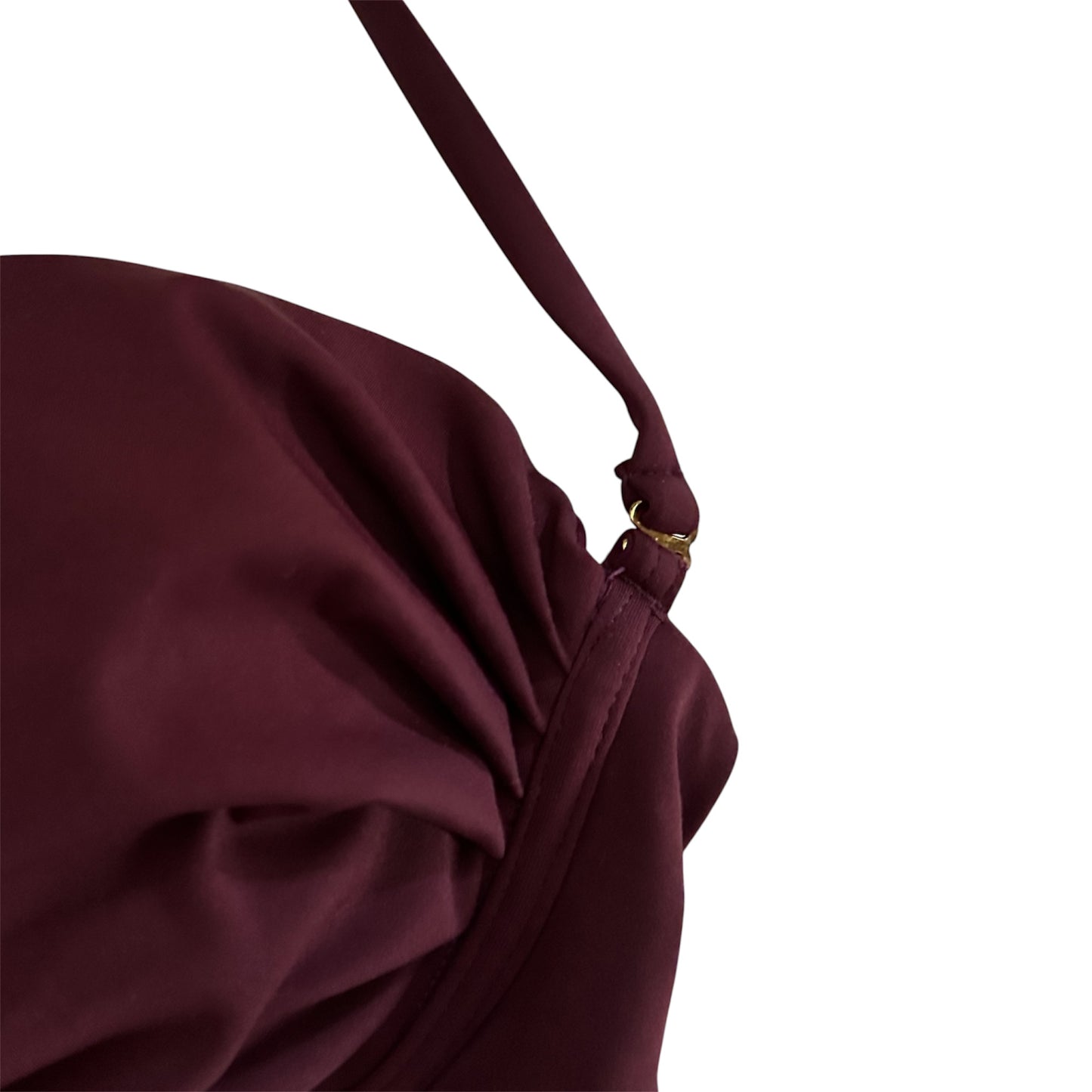 4th & Reckless Burgundy Underwire Bikini Set UK 16
