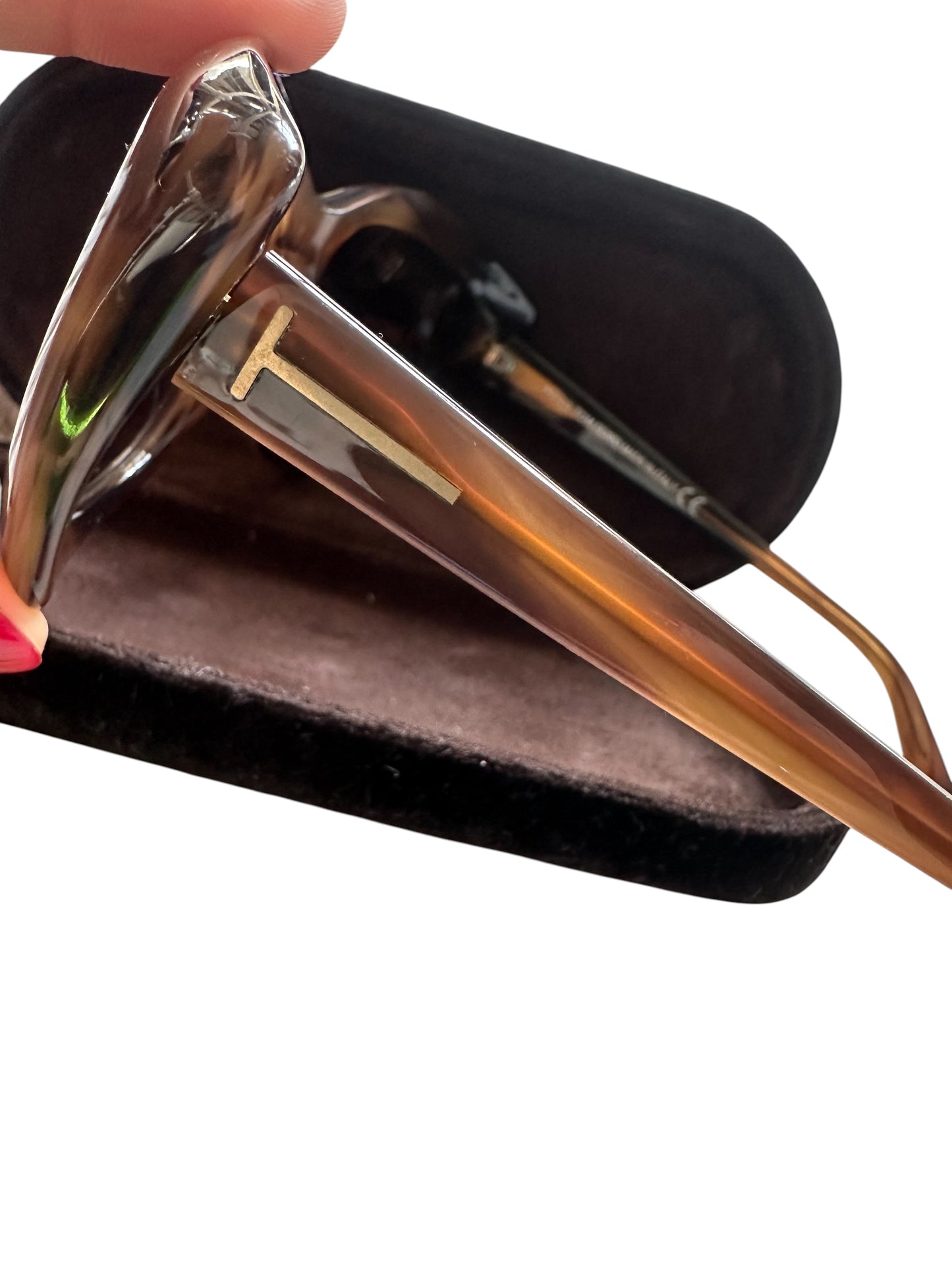 Tom Ford Lana Sunglasses Brown Frame Gradient Lens FT0280 50F 59-16 135