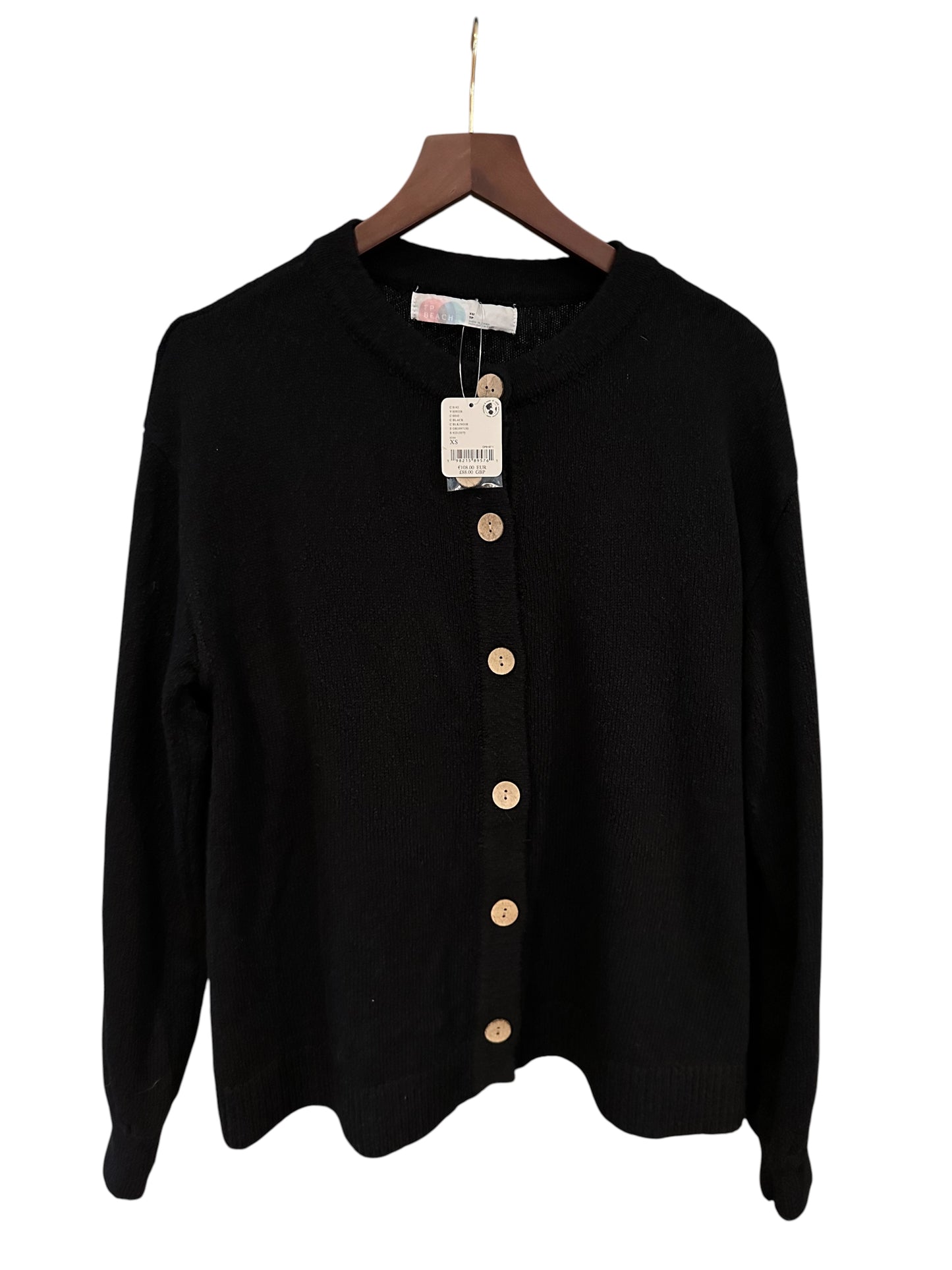 Free People Black Button Down Cardigan - Size XS/S