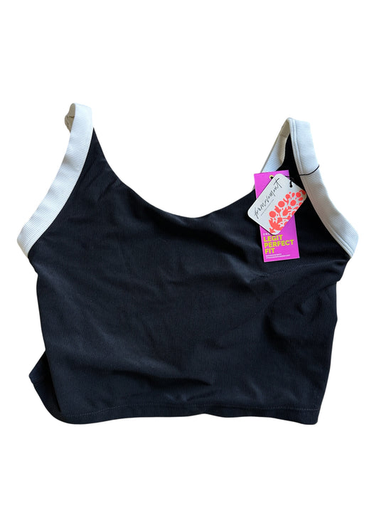 Free People X One One Black White Contract Bikini Top - Size XL UK 14