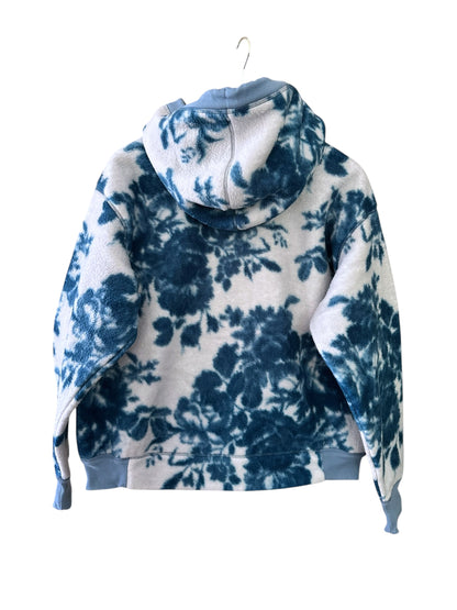 Free People With Love Sweatshirt Blue White Floral - Size XS RRP 118