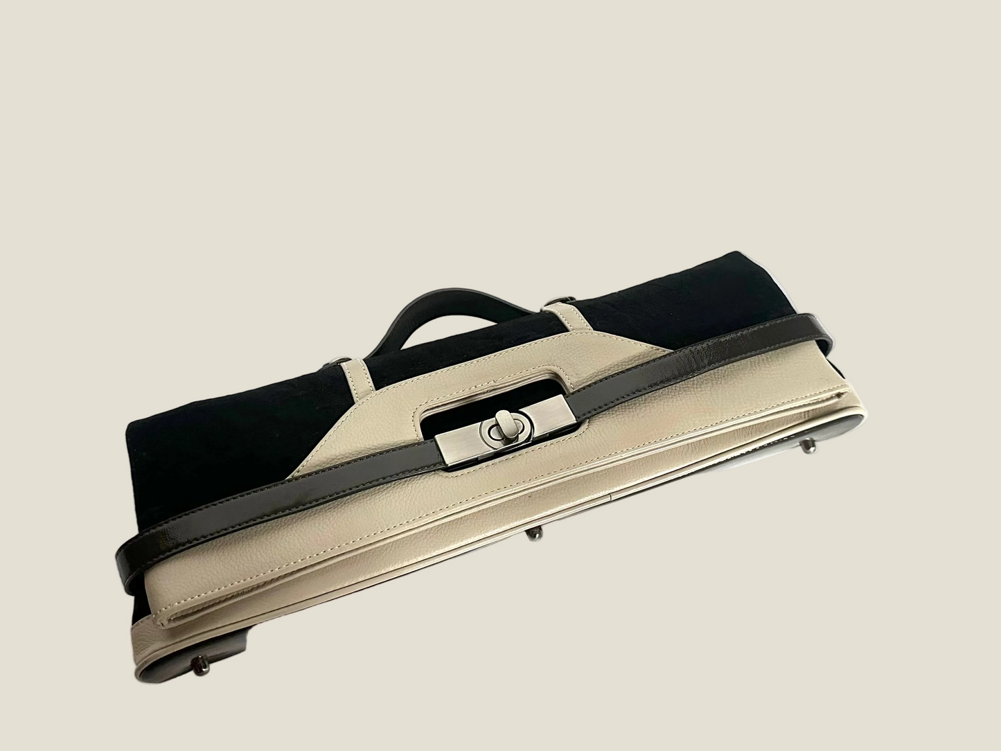 Bcbgmaxazara 2 Way Clutch Handbag - Black / Beige / Silver