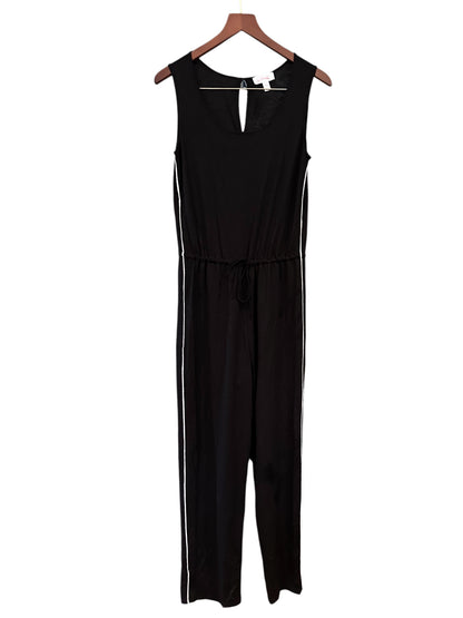 The White Company Black Jumpsuit With White Stripe - Size UK 8 RRP 89
