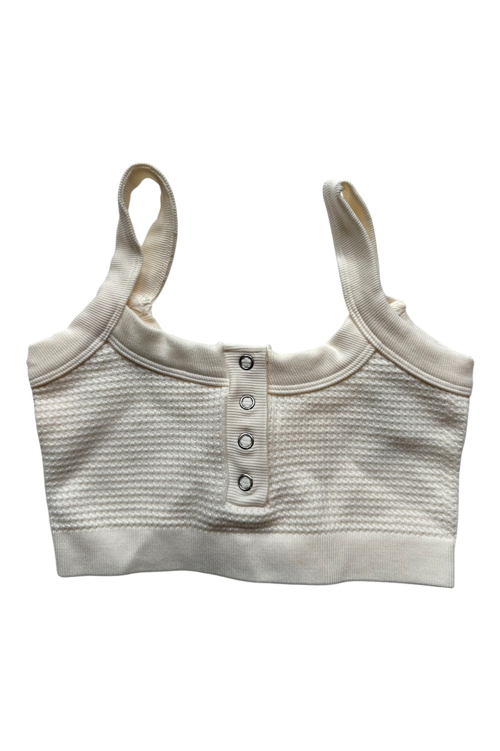 Urban Outfitters Out from under Cream Super Cute Tripp Waffle Henley Bralette - Size XXS/XS
