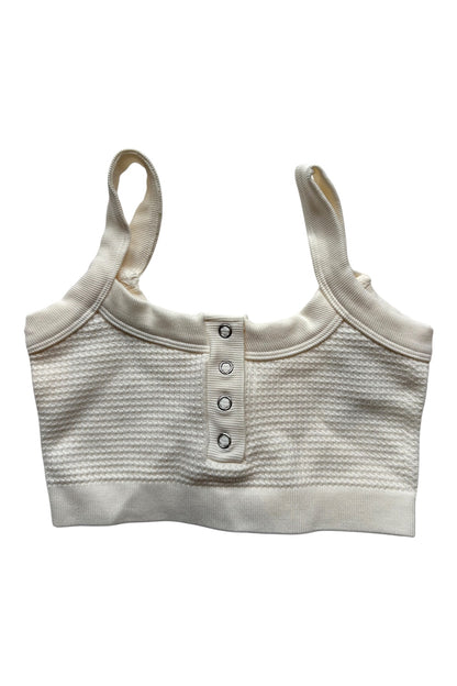Urban Outfitters Out from under Cream Super Cute Tripp Waffle Henley Bralette - Size XXS/XS