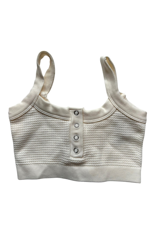 Urban Outfitters Out from under Cream Super Cute Tripp Waffle Henley Bralette - Size XXS/XS