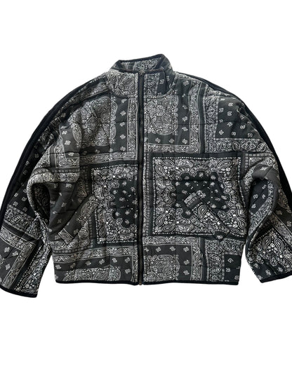 Free People Dolman Paisley Printed Jacket - Black White - Size S - RRP 228