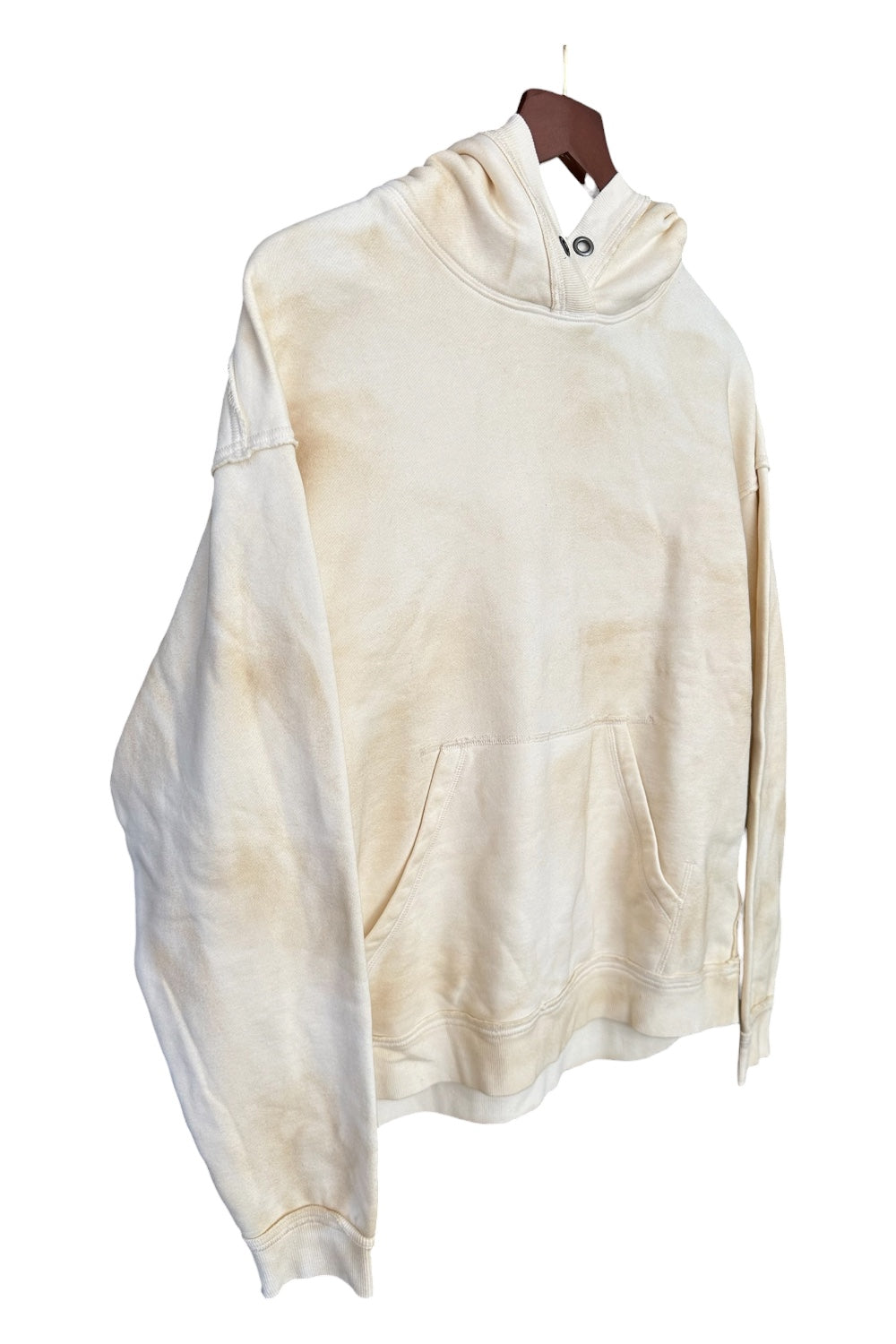 RRP 118 Free People Your Favourite Washed Sweatshirt Hoodie Cream Brown - Size XS